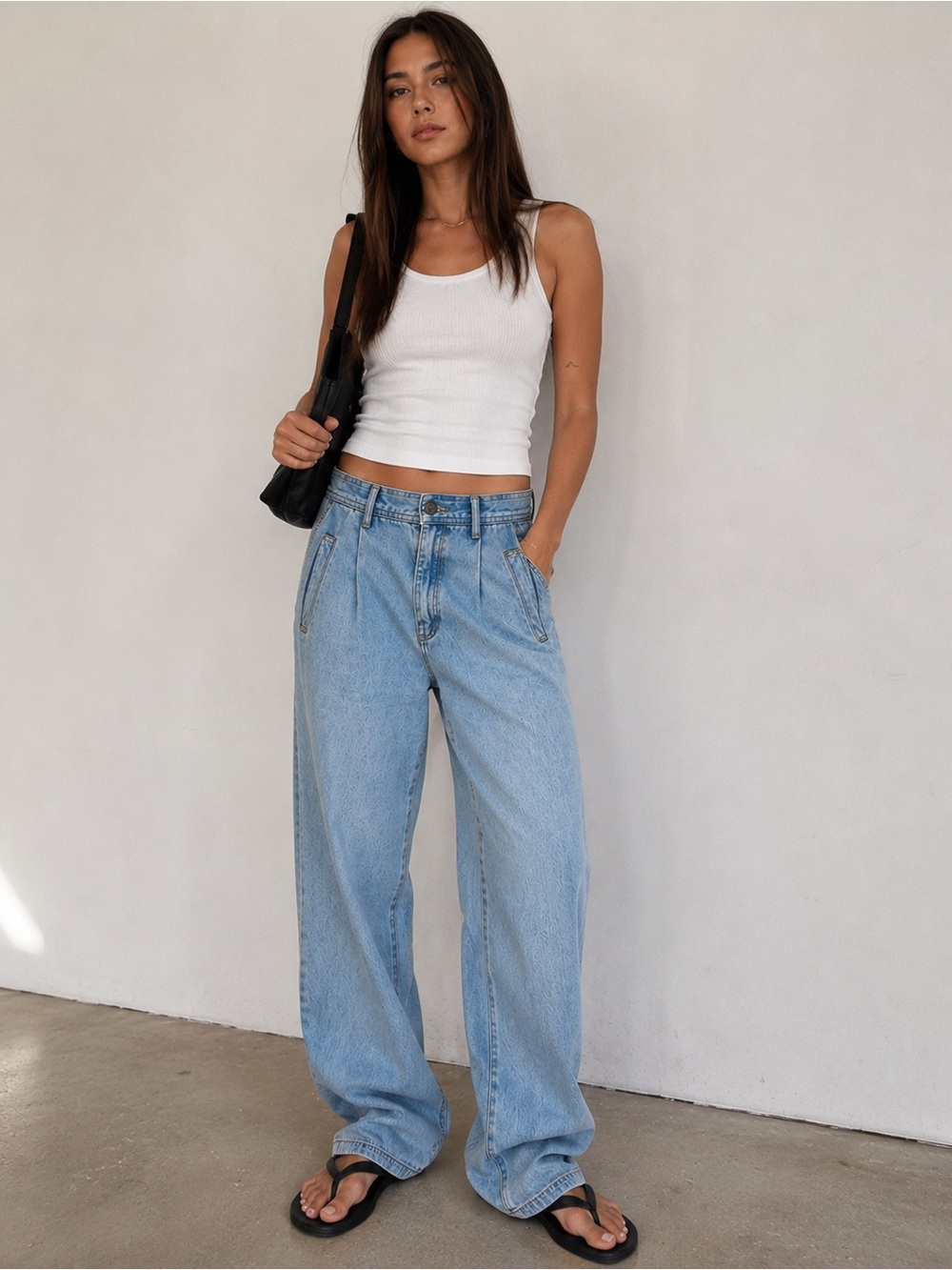 LIZ WEAR Vintage Jeans pleat pocket front one pocket back
